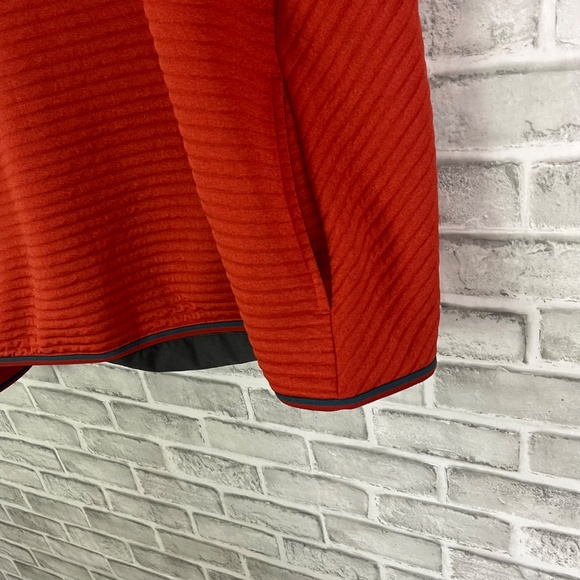 LL Bean Rustic Orange Ultra Soft Ribbed Pullover Sweater Men 2XL With Pockets - Picture 4 of 9